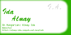 ida almay business card